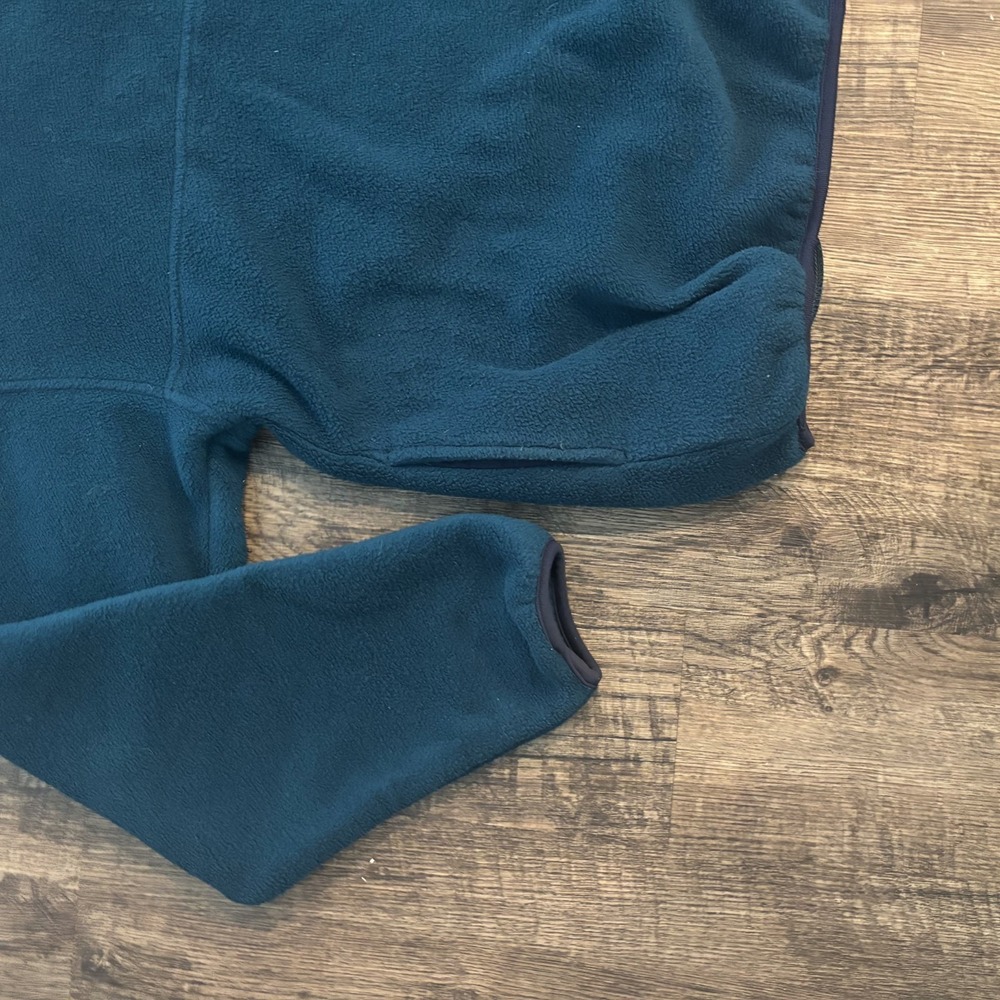 Vintage Sierra Sports Fleece Pullover Mens XL Teal Green Mock Neck Warm Layer - Picture 3 of 11